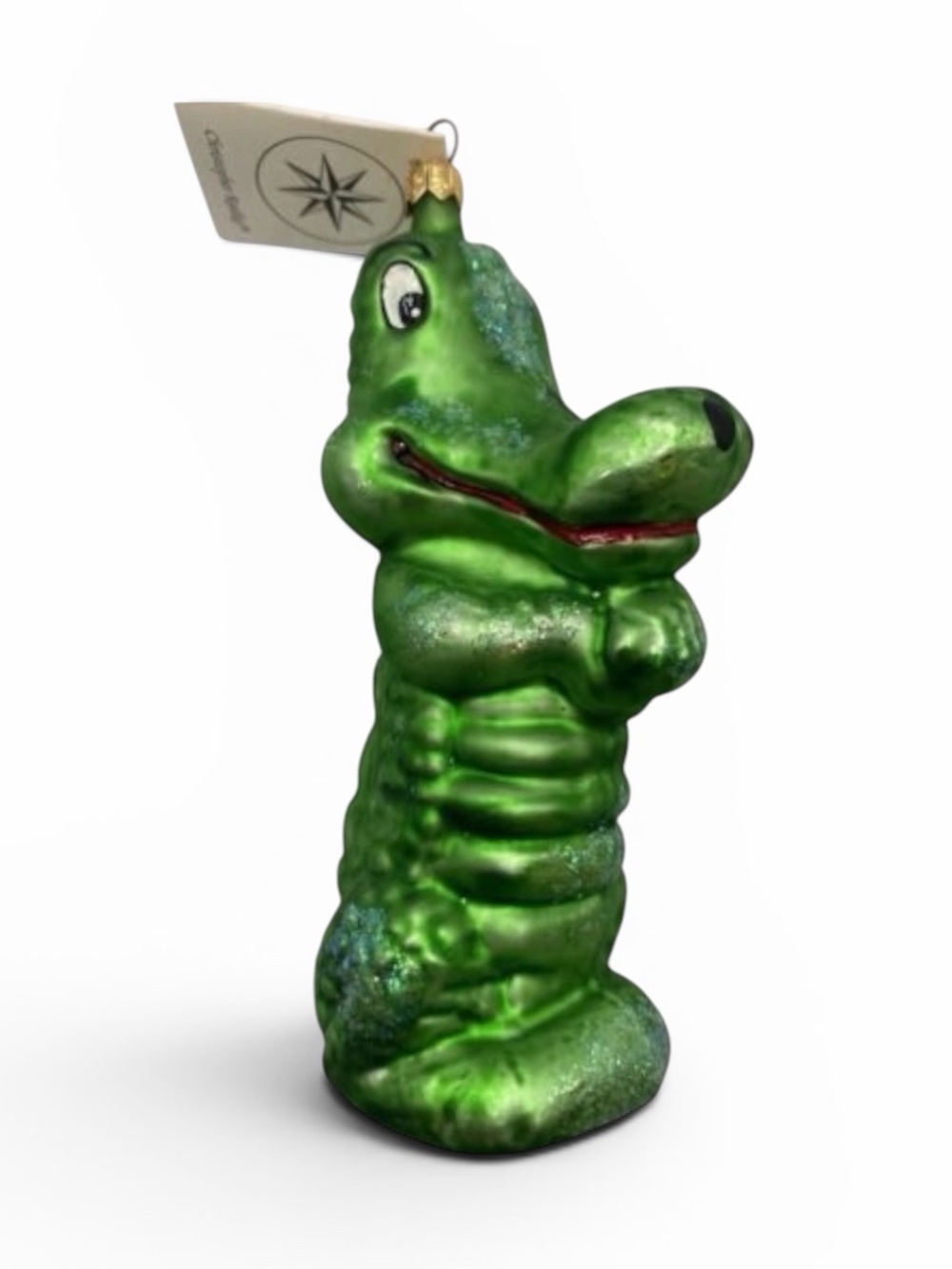 Christopher Radko "Croc Cutie" Crocodile Hand Blown Glass Ornament 1996